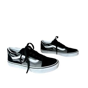 Vans Junior Old Skool Flame‎ Skate Black Shoes Sneakers 6 Streetwear Casual W8